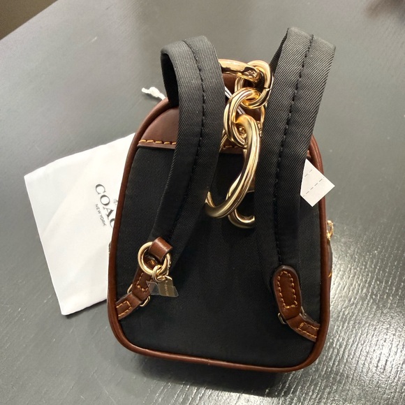 Coach Tan and Brown Mini Backpack Charm - Picture 3 of 9